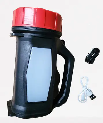 Мощный светодиодный аккумуляторный фонарь JY-1169 прожектор переносной фонарь для охраны - фото 3