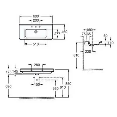 Умивальник Roca Dama-N A327784000, Білий - фото 2