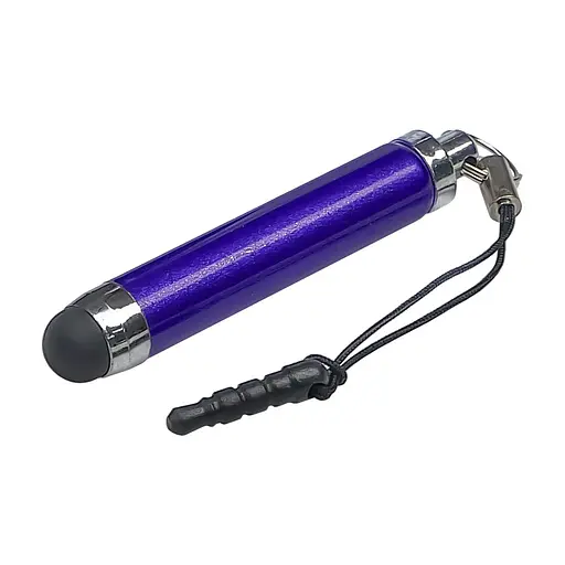 Стилус-брелок ємнісний, висувний, фіолетовий - фото 1