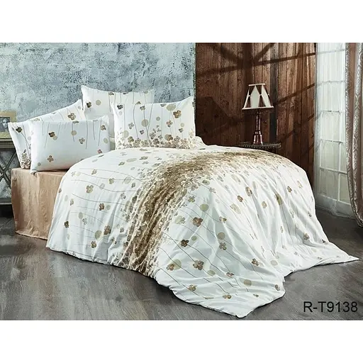 Комплект постільної білизни TAG Tekstil з компаньйоном 1.5-спальний 000210518 (R-T9138)