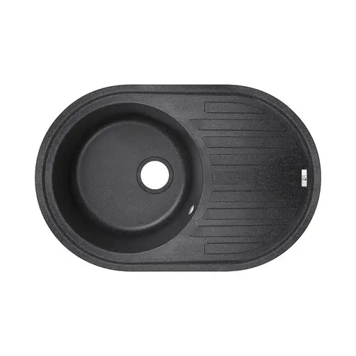 Кухонна мийка Lidz 780x500/200 BLA-03 (LIDZBLA03780500200), Чорний - фото 1