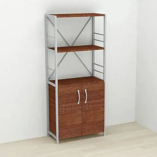 Етажерка 3/60 Ferrum-decor Серії Конект із тумбою 144x60x28 Сірий ДСП Венге (FRD-105533)