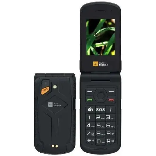 Смартфон раскладной AGM M10 Flip 4G черный - фото 1