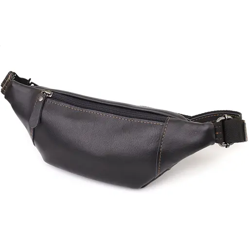 Чоловіча сумка-бананка з натуральної гладкої шкіри SHVIGEL 34х12х4 см sum0027456 - фото 2