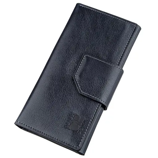 Женский кожаный кошелек-клатч Grande Pelle 10х20х3 см acs0015909 - фото 1