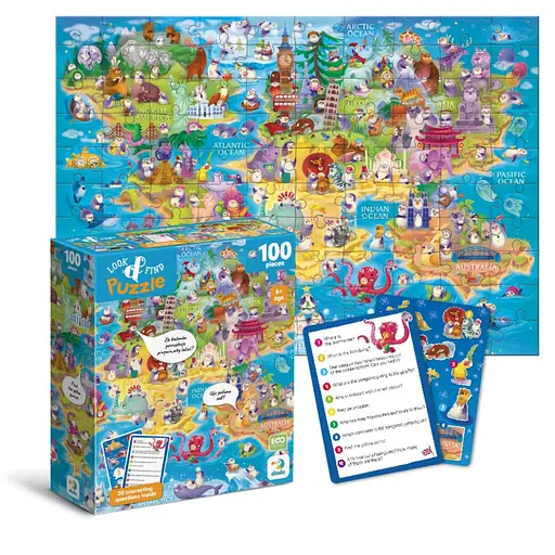 Дитячий пазл Шукай та знаходь "Світ пінгвінів" DoDo Toys 300670, 100 елементів - фото 2