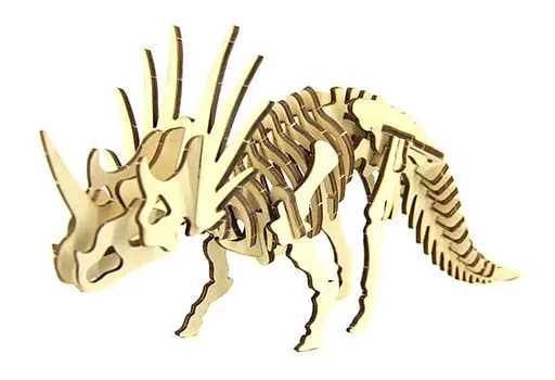 Дерев'яний конструктор динозавр ТРИЦЕРАТОПС - фото 1