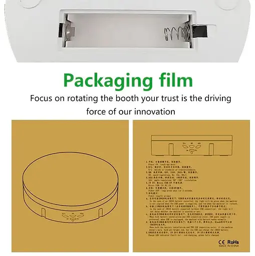 Поворотний стіл Puluz EDA001416201B 14см White [86238] - фото 8