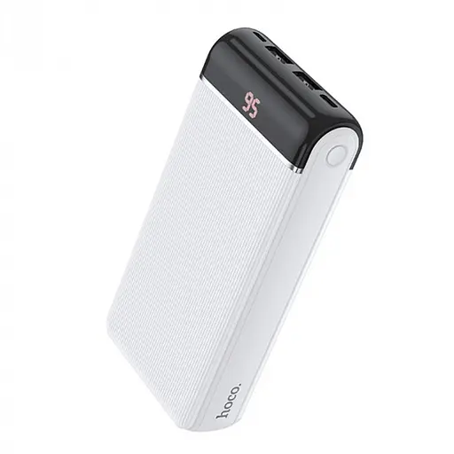 Зовнішній акумулятор Hoco J59A найдешевший на 20000 мА·год з екраном білий - фото 2