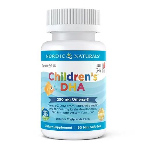 Жирные кислоты Nordic Naturals Children's DHA 250 mg, 90 капсул клубника - фото 2