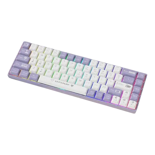 Клавиатура Ajazz AK680 Wired Brown Switch RGB White Purple - фото 3