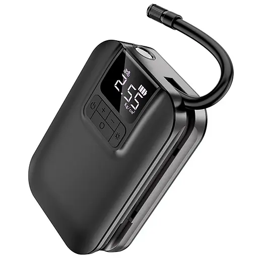 Автомобільний насос Hoco S53 Breeze portable portable smart air pump Black - фото 5