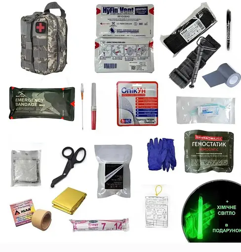 Аптечка укомплектованная образца НАТО №2 Rescue Ready в подсумке с быстрым сбросом - фото 1