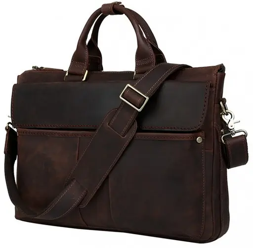 Чоловіча шкіряна сумка Vintage 44х30х8 см sum0012591 - фото 2