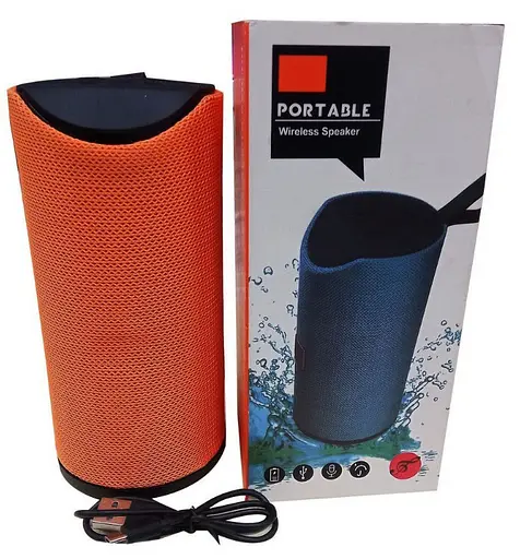 Портативна Bluetooth колонка TG-113 бездротова переносна колонка з вологозахистом бумбокс Помаранчева - фото 2