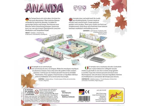 Настольная игра Zoch Ананада: Путь к спокойствию (Ananda)(англ.) (601105197) - фото 2