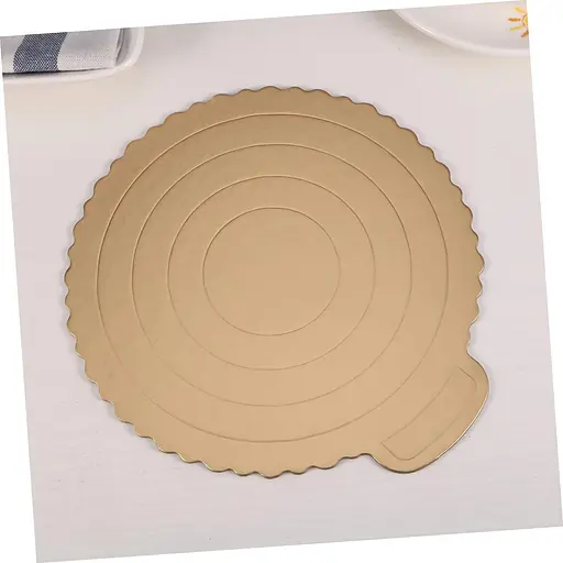 Подложка картонная для торта подставка кондитерская под торт D 24.5 см золотая, Kitchen Master Золотистый 86144 - фото 3