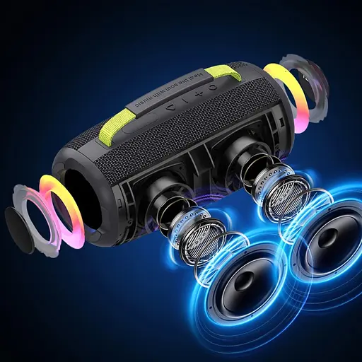 Bluetooth Колонка WIWU H7 Thunder Wireless Portable Speaker Black - фото 5