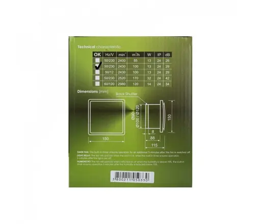 Витяжний вентилятор MMotors OK 100 - фото 4