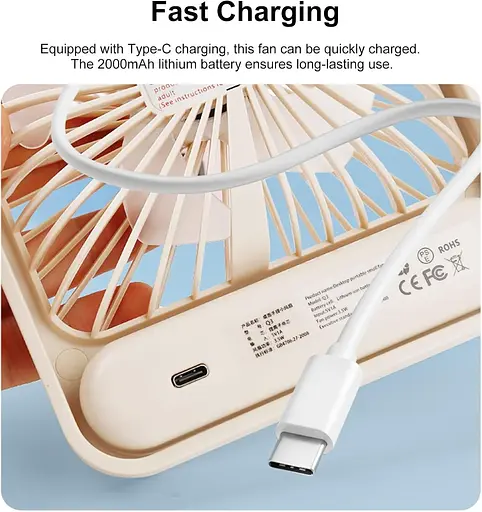 Q3 Портативный вентилятор цифровой дисплей 5 скоростей - фото 7