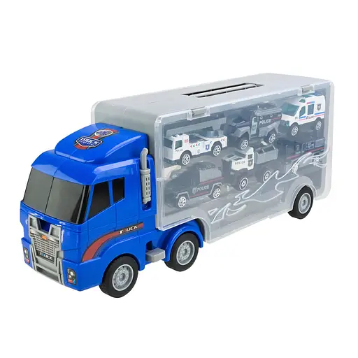 Дитячий трейлер із машинками PS006-3 у наборі 6 машинок - фото 3