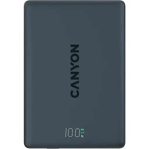 Павербанк Canyon Magnetic Black 5 000 mAh / 20 Вт (CNS-CPB500B) - фото 2