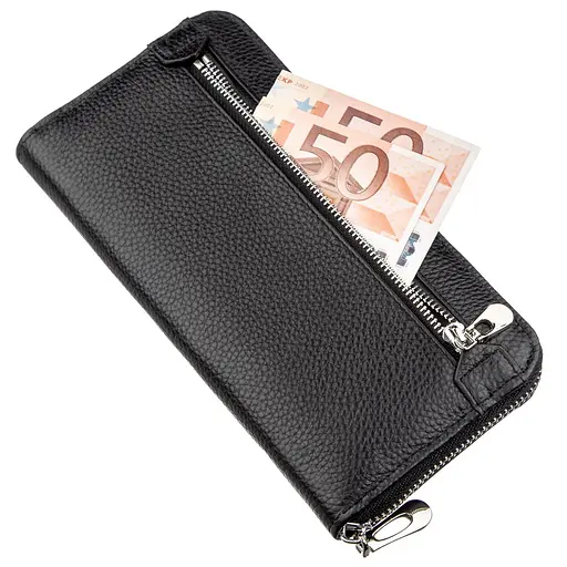 Кожаный женский кошелек-клатч ST Leather 10х20 см acs0015899 - фото 5