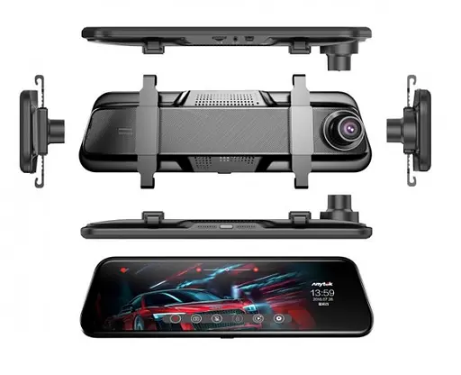 Зеркало регистратор Anytek T12+ Автомобильный видеорегистратор 9.66 дюймов с камерой заднего вида - фото 7