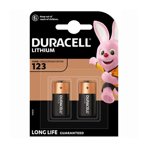 Батарейка Duracell CR123 (2шт) - фото 1