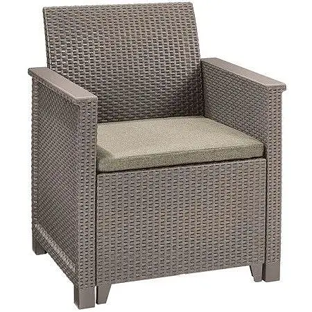 Комплект садових меблів Keter Emma 3 seater set стіл-скриня бежевий - фото 3