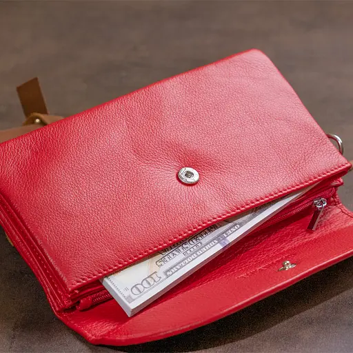 Женский кожаный кошелек-клатч ST Leather 19х9.5х2.5 см acs0015826 - фото 8