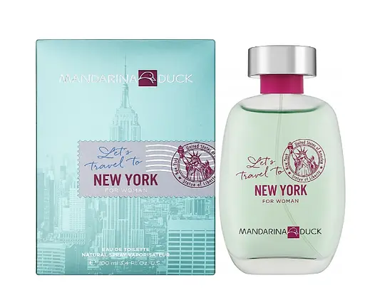 Оригинал Mandarina Duck Let's Travel To New York For Woman 100 мл туалетная вода - фото 1