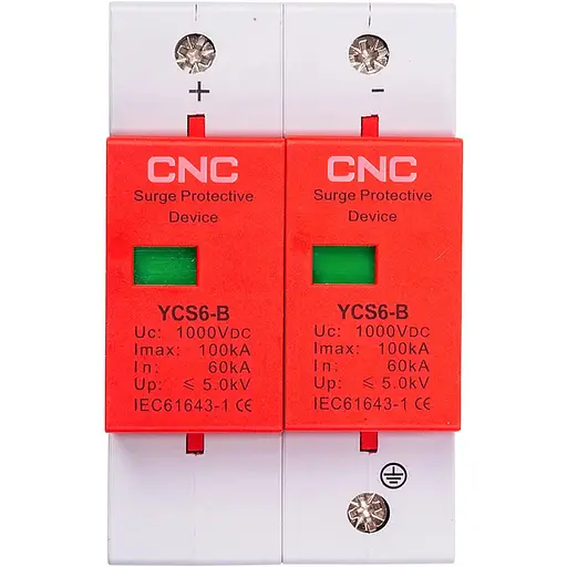 Ограничитель импульсных перенапряжений CNC YCS6/2P-B 60-100KA DC1000V DC