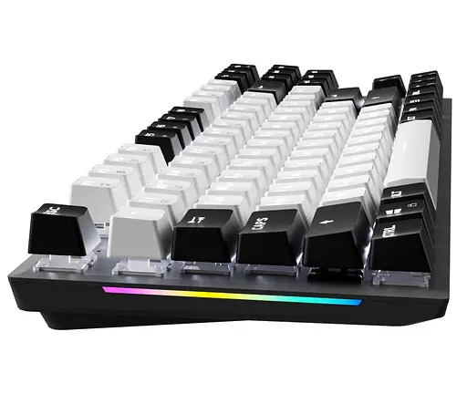 Клавіатура ігрова механічна GamePro MK-124-G USB Hot-Swap Outemu Red Switch Black-White - фото 4