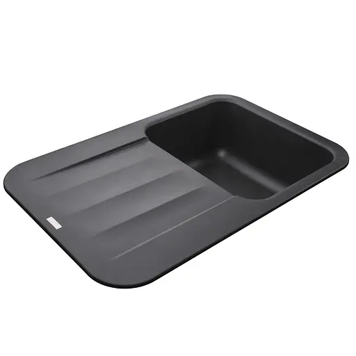 Гранитная мойка Globus Lux Ober черный 780x500 мм А0002, Черный - фото 4