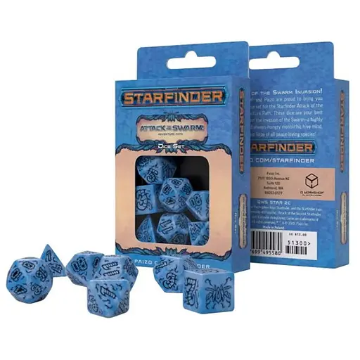 Набор кубиков Starfinder Attack of the Swarm Dice Set , 7 шт. (STAR3D) - фото 1