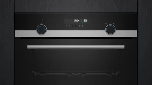 Духовой шкаф электрический Siemens 66 л A дисплей конвекция телескопические направляющие черный - фото 2