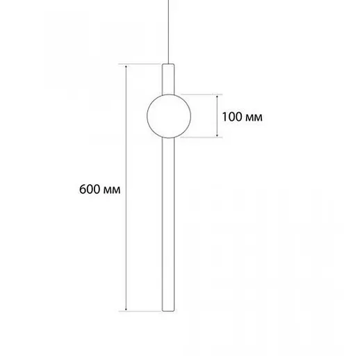 Светильник подвесной KLOODI DECO PE-HX096G D10xH90 3K GD - фото 5