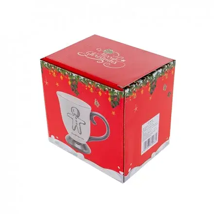 Кружка Lefard 858-0036 Новогодняя керамическая 600 мл Белая - фото 4