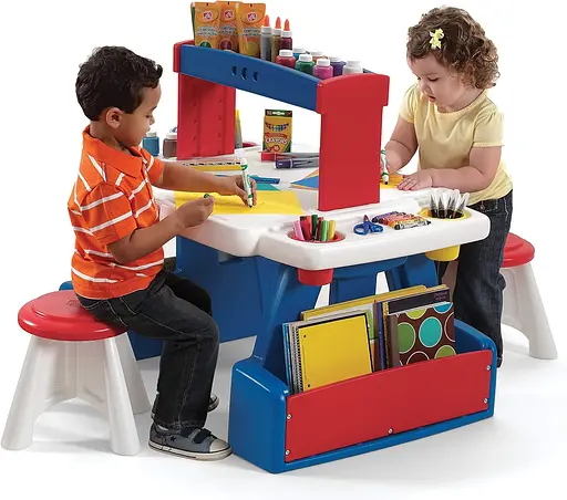 Двусторонний стол для творчества с двумя стульями Step 2 Creative Projects (829900) - фото 3