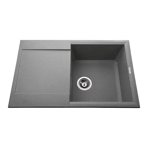 Гранітна мийка Globus Lux Komo сiрий камiнь 790x500мм-А0005 000011387, Сірий - фото 1