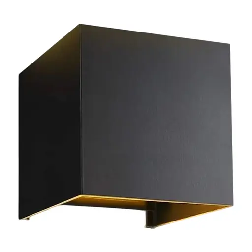 Світлодіодний настінний світильник GHB 7 Вт Теплий білий водонепроникний IP 65 2700 K Чорний