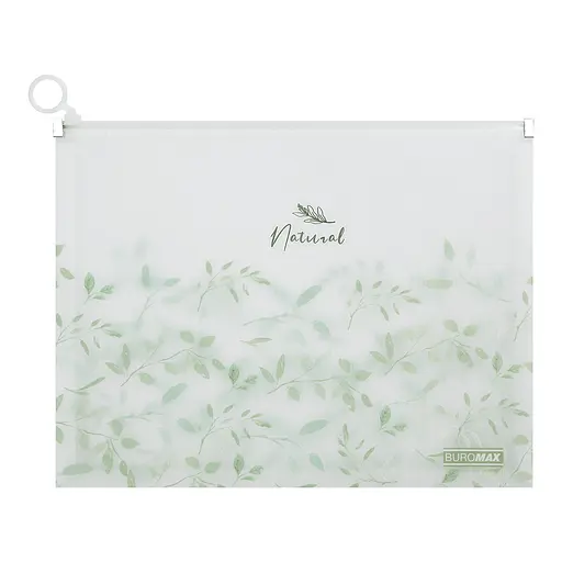 Папка-конверт на zip-блискавці А4 ARABESKI білий BM.3975-12 BUROMAX матовий напівпрозорий пластик (4823126800653) - фото 1