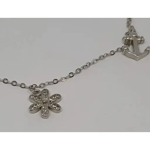 Серебряный браслет на ногу. 81011680525 24 - фото 3