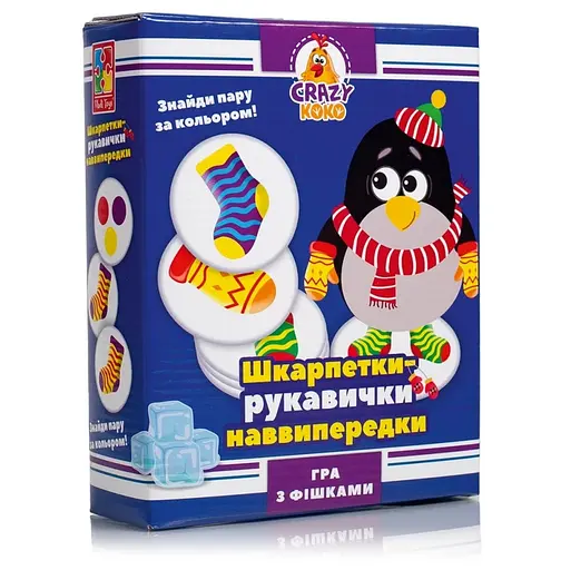 Настольная развлекательная игра "Носочки-Варежки" VT8025-05 Crazy Koko Vladi Toys, в коробке (4820234764174) - фото 1