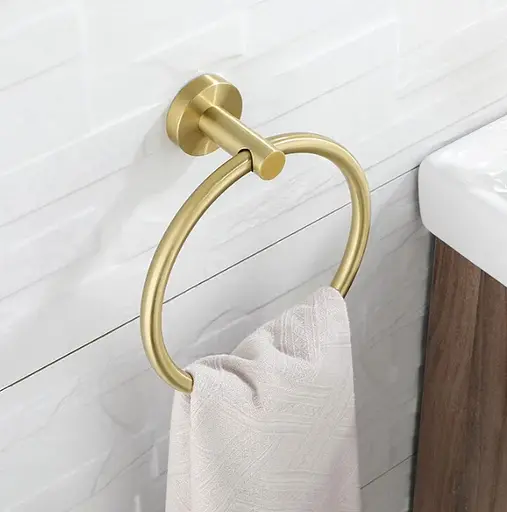 Тримач для рушника кільце Rea Mist 5 gold REA-80029 Золотий - фото 3