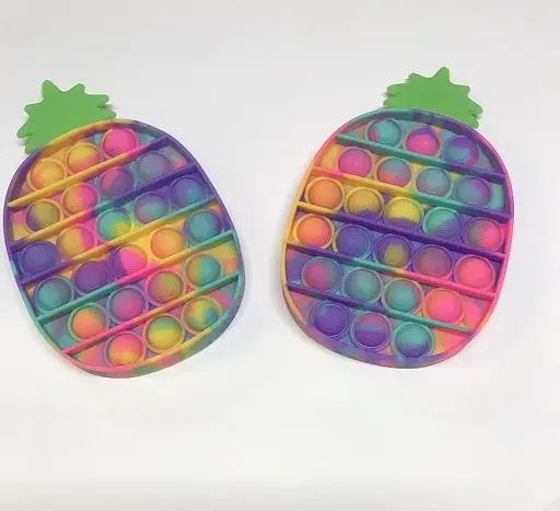 Сенсорна іграшка Pop it круг, квадрат, морозиво різнокольоровий - фото 2