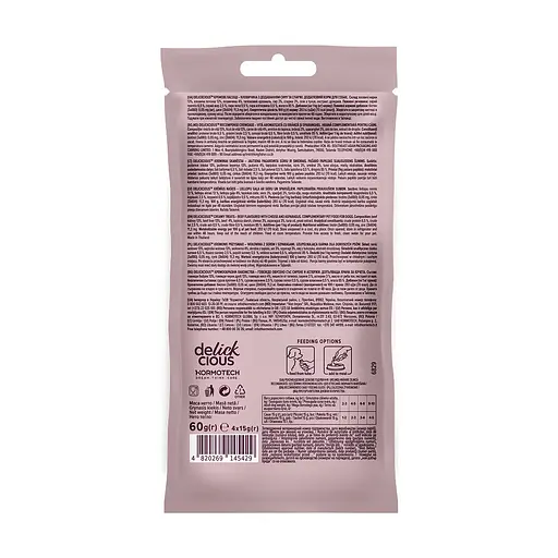 Ласощі кремові для собак Delickcious яловичина з додаванням сиру та спаржі 60 г (4х15 г) - фото 5