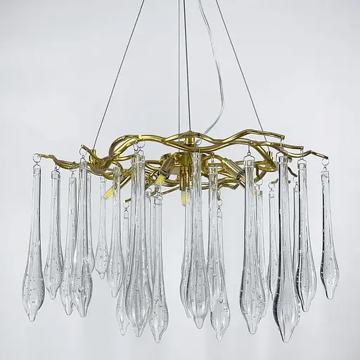 Кругла люстра Empire Aqua в золотистому корпусі Ø 80 см | Line F | Арт. MD5011-800 GD - фото 2