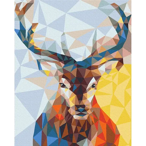 Картина за номерами Олень у калейдоскопі Brushme 40x50 см кольорова 000276928